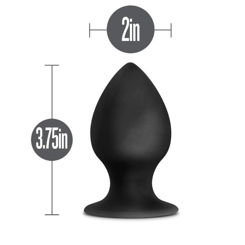 Anal Adventures Platinum Black Large Stout Butt Plug