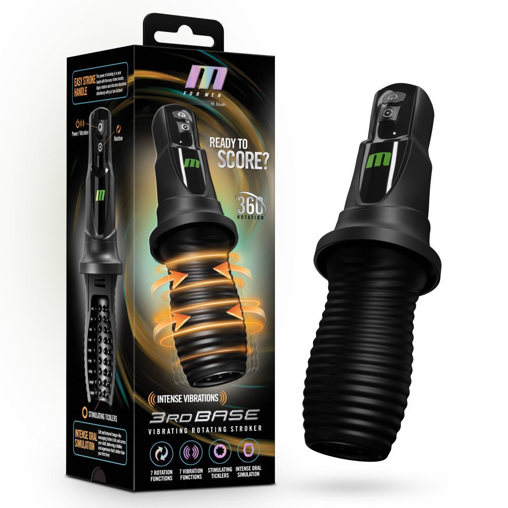 M For Men - 3rd Base - Vibrating & Rotating Auto Stroker