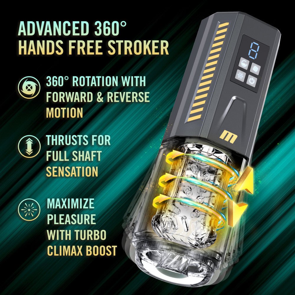 M For Men - SpinMaster Pro - Vibrating & Rotating Auto Stroker