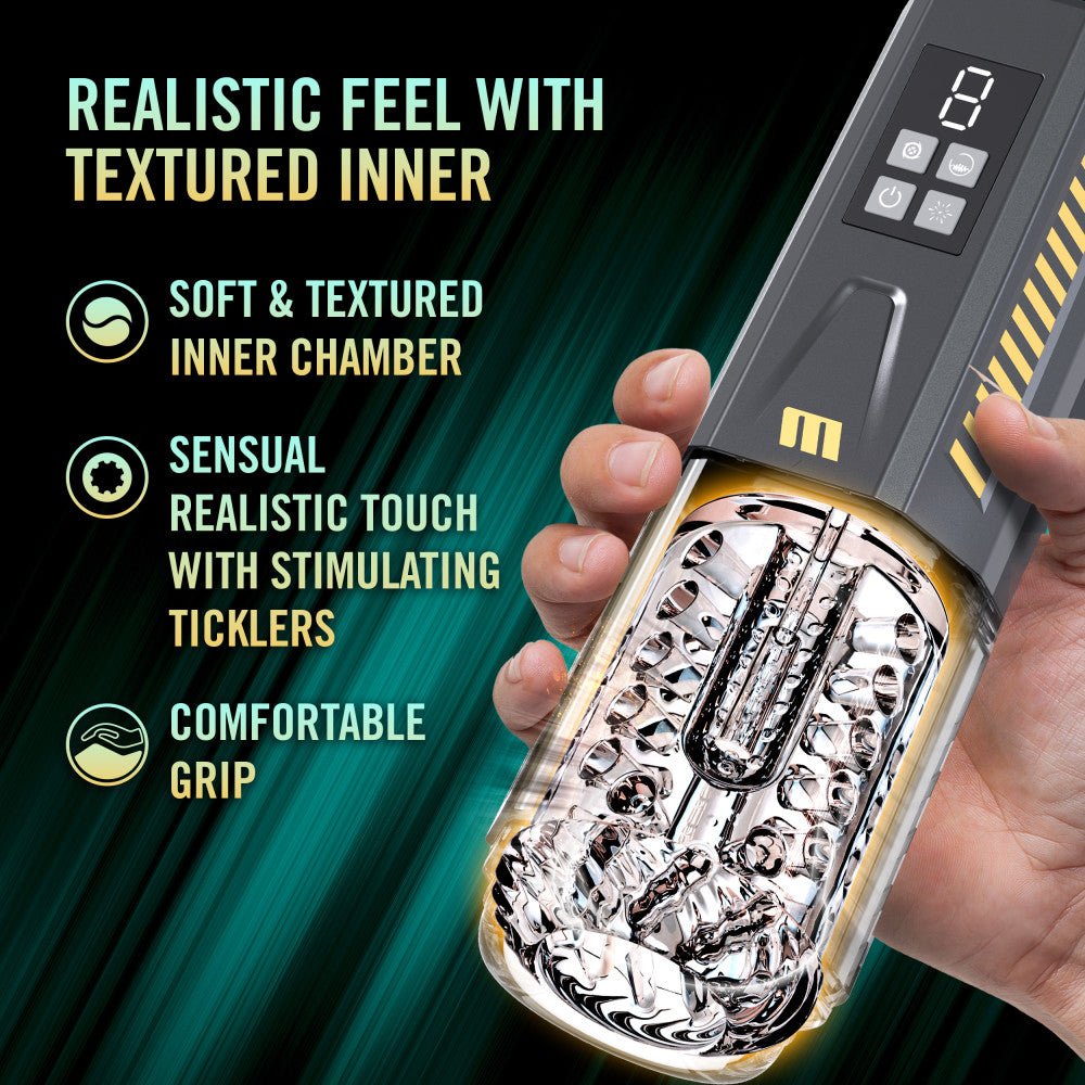 M For Men - SpinMaster Pro - Vibrating & Rotating Auto Stroker