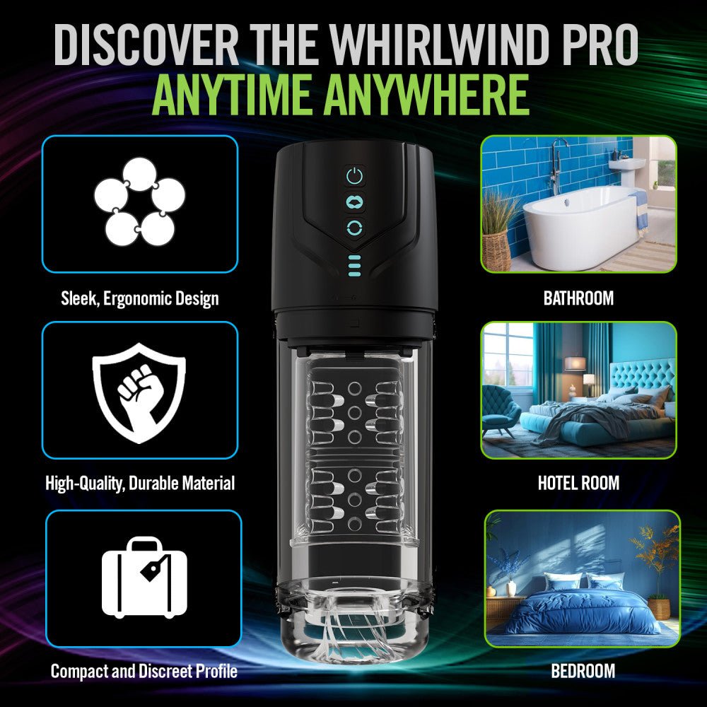 M For Men - Whirlwind Pro - Rotating Sucking Stroker