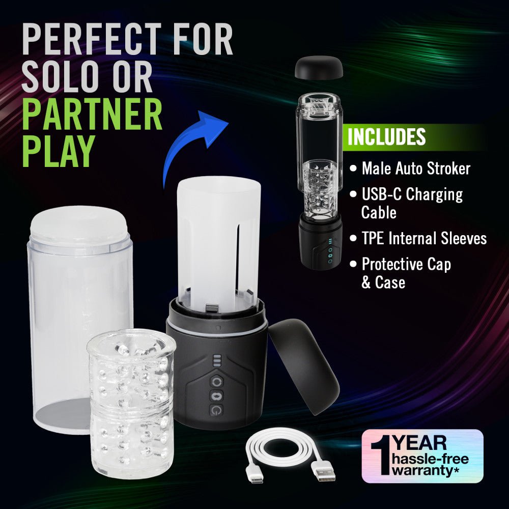 M For Men - Whirlwind Pro - Rotating Sucking Stroker
