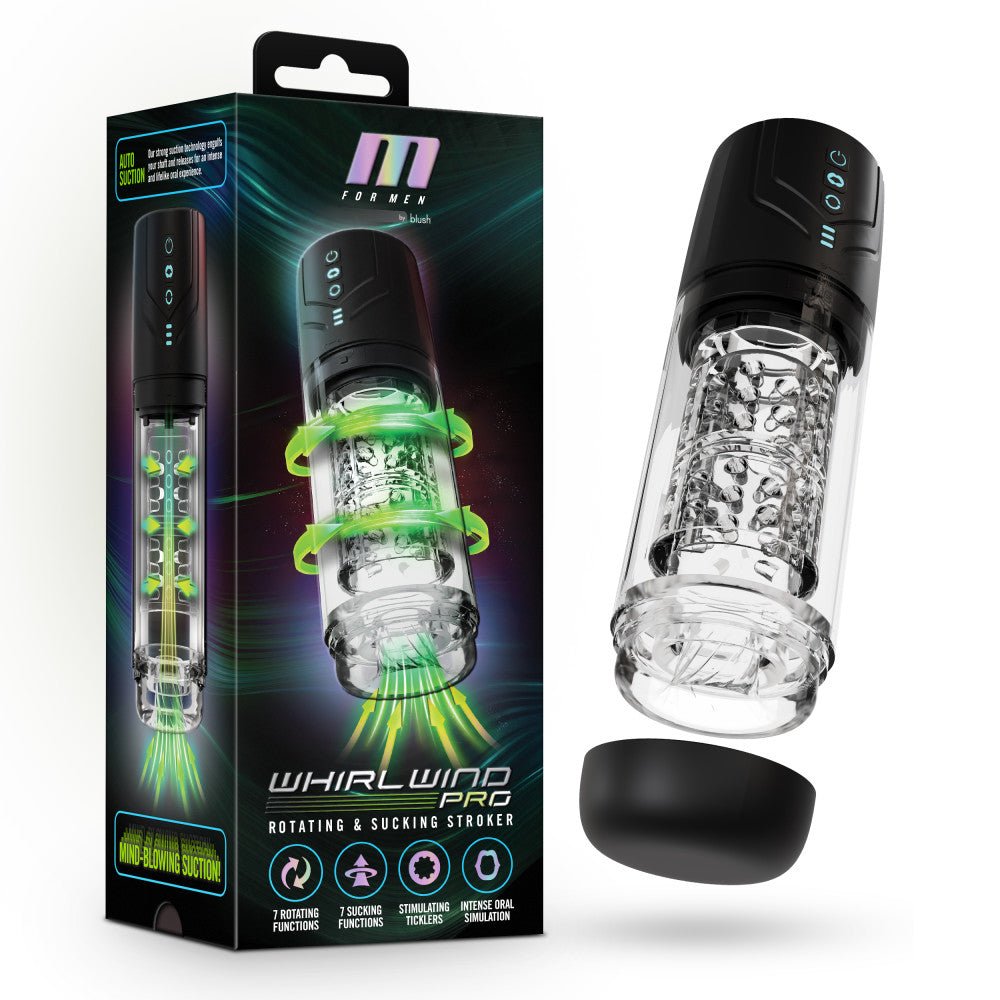 M For Men - Whirlwind Pro - Rotating Sucking Stroker