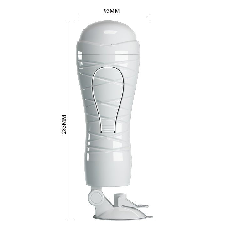 Crazy Bull Flora Vibrating Squeezable Stroker with Suction Base - Flesh