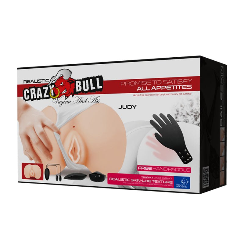 Crazy Bull Judy Vibrating Lifelike Doggy-Style Masturbator - Flesh