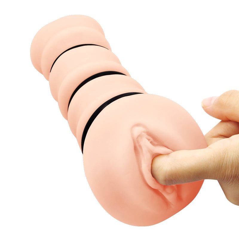 Crazy Bull Rossi Realistic Vagina Stroker with Tighening Rings - Flesh
