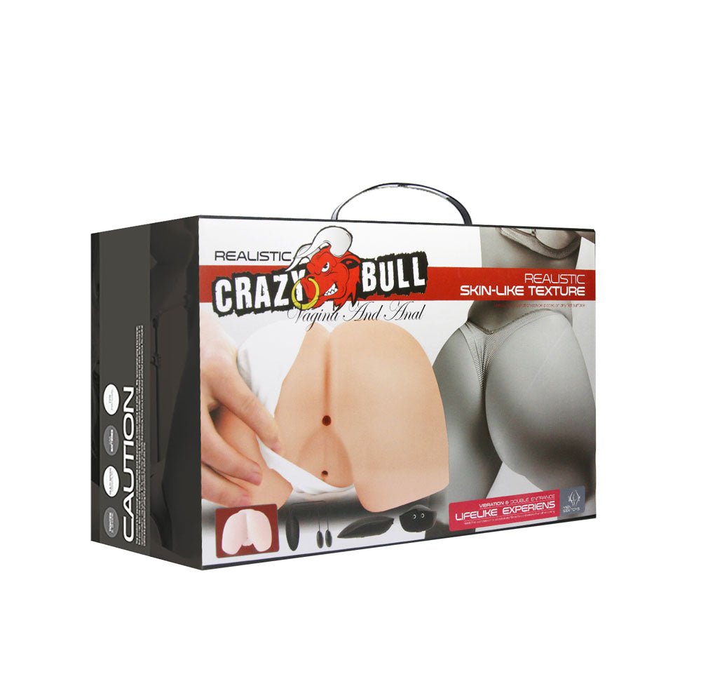 Crazy Bull Vibrating Vagina And Anal Masturbator - Flesh