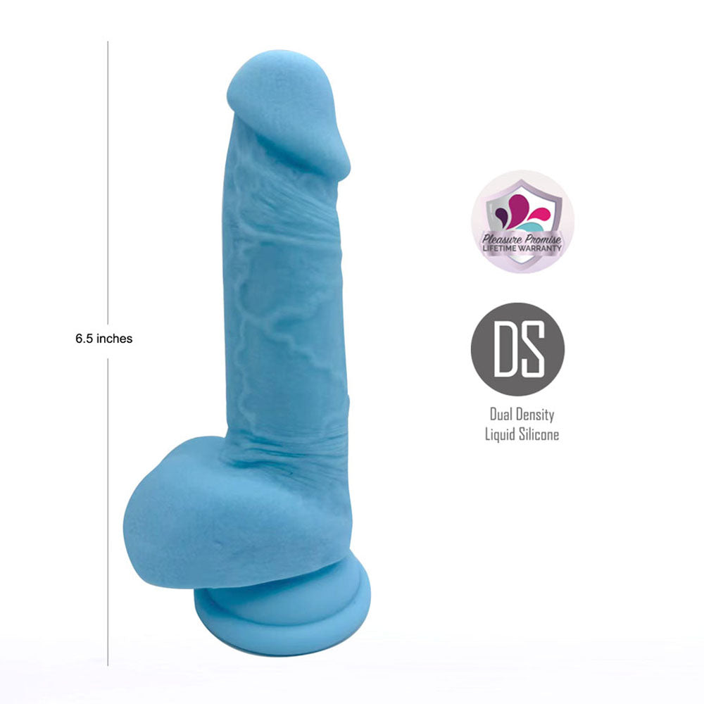 Maia Declan Dual Density 6.5 Inch Dong - Blue