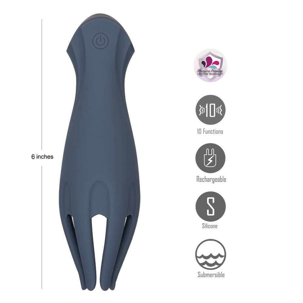 Maia Leo Grey USB Rechargeable Penis Head Tickler