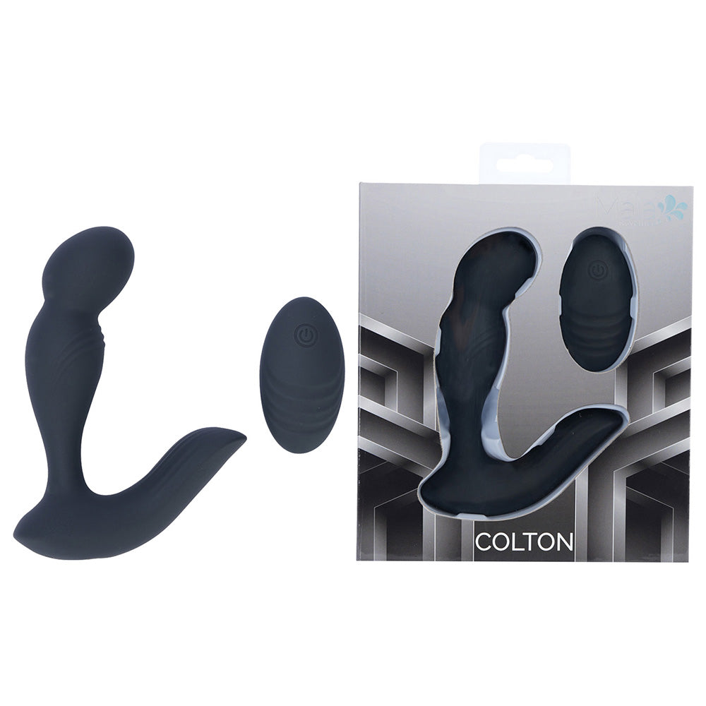 Maia Colton Vibrating Prostate Massager with Remote - Black