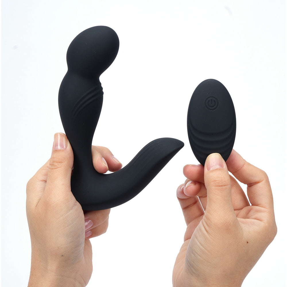 Maia Colton Vibrating Prostate Massager with Remote - Black