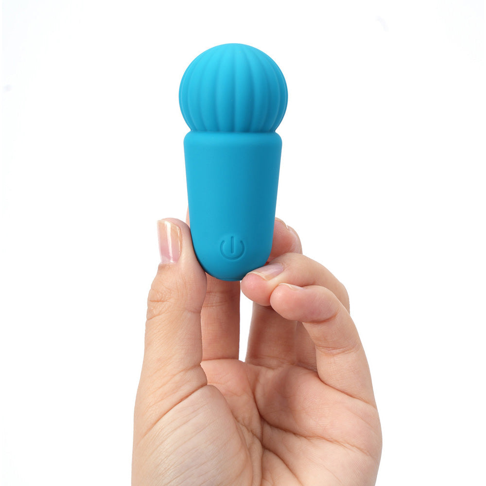 Maia Indi Mini Vibrating Wand Bullet Vibrator - Blue
