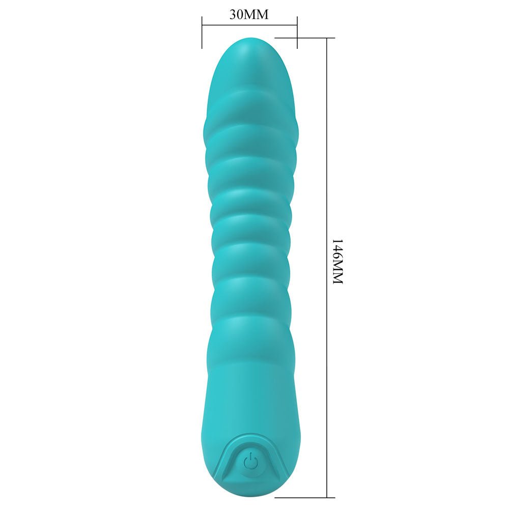 Party Up Jaylei Flexible Ribbed Vibrator - Teal