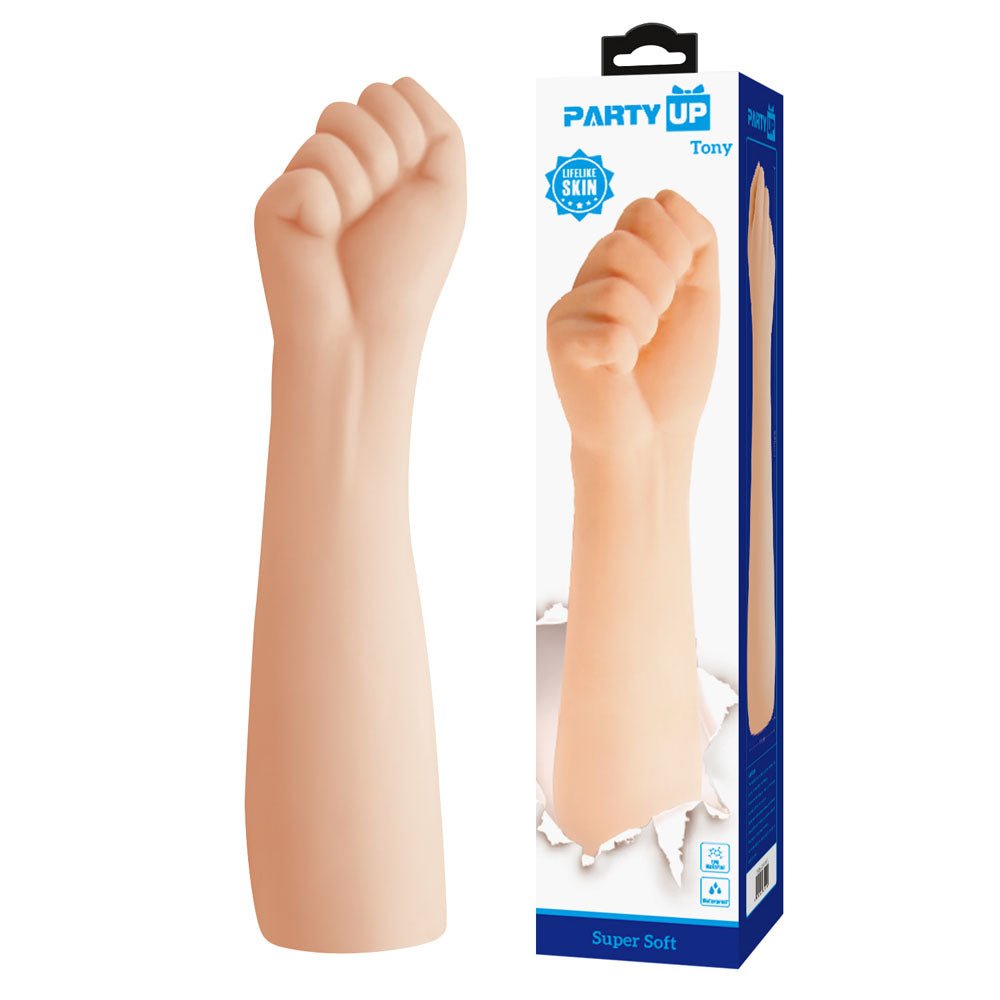 Party Up Tony First Massive 14 Inch Fist Dildo - Flesh