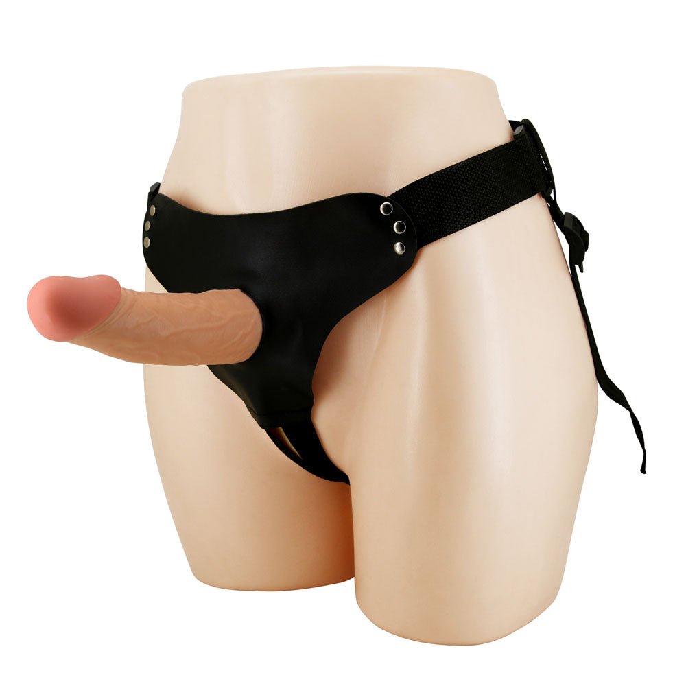 Party Up Nathan 7 Inch Hollow Strap-On - Flesh