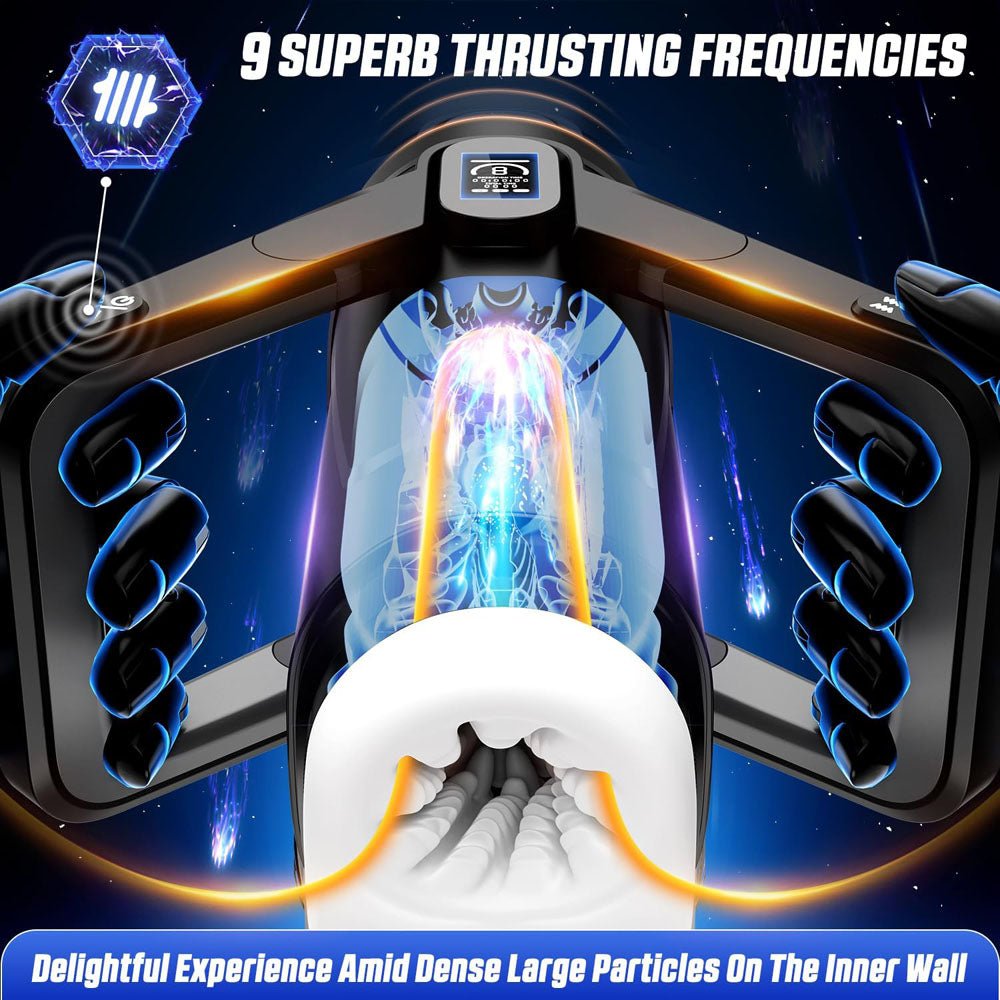 CyberSkin The Wing - Thrusting Auto Masturbator with Heater - Black