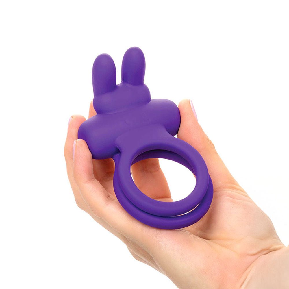 Adam & Eve Rockin' Rabbit - Cock & Balls Ring - Purple