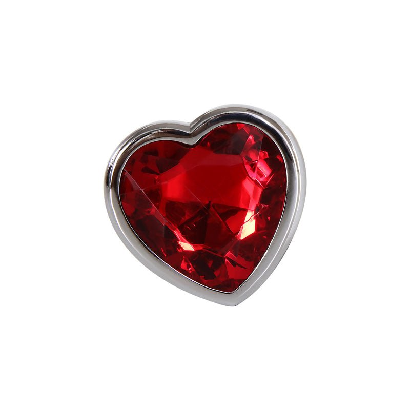 Adam & Eve Red Heart Gem Anal Plug - Small