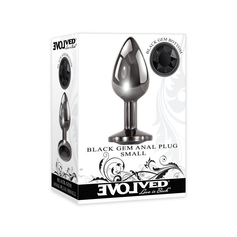 Evolved Black Gem Small Metallic Anal Plug