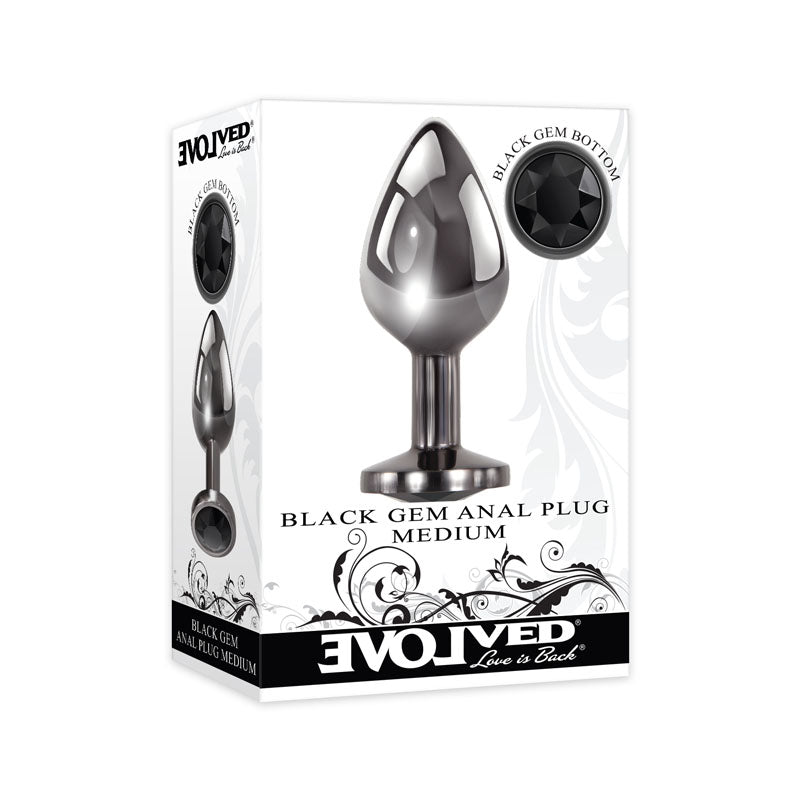 Evolved Black Gem Medium Metallic Anal Plug