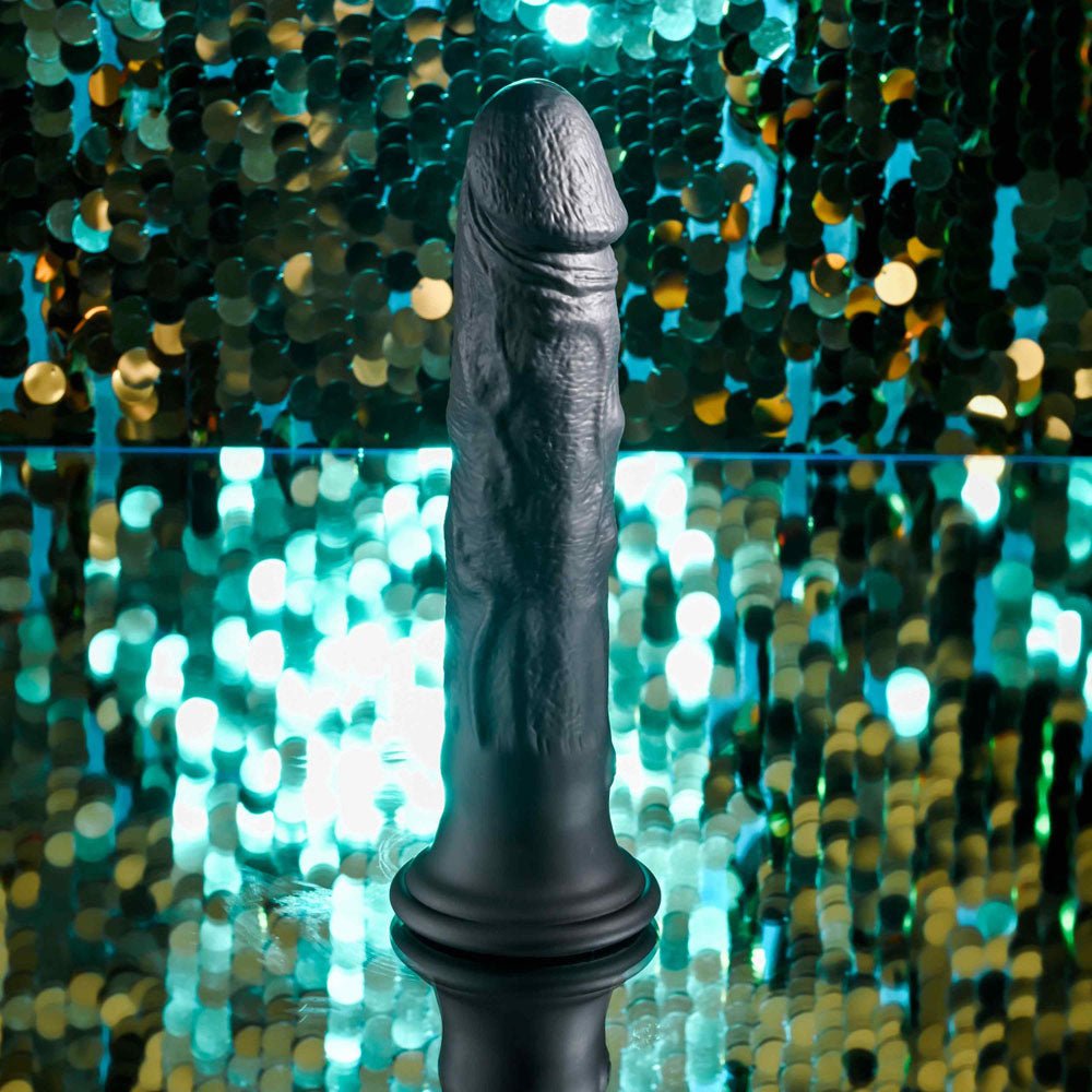 Evolved Black Thunder Vibrator Dildo With Remote - Black