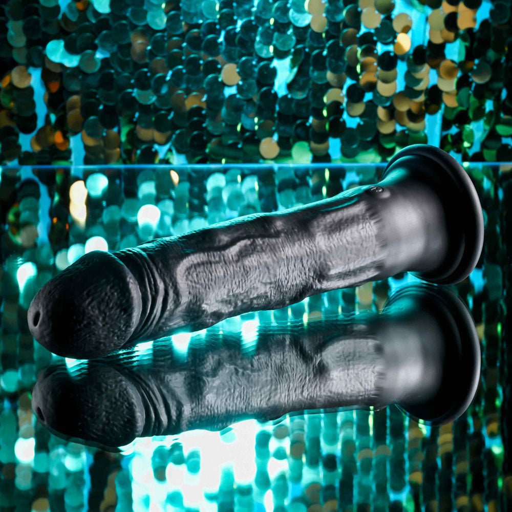 Evolved Black Thunder Vibrator Dildo With Remote - Black