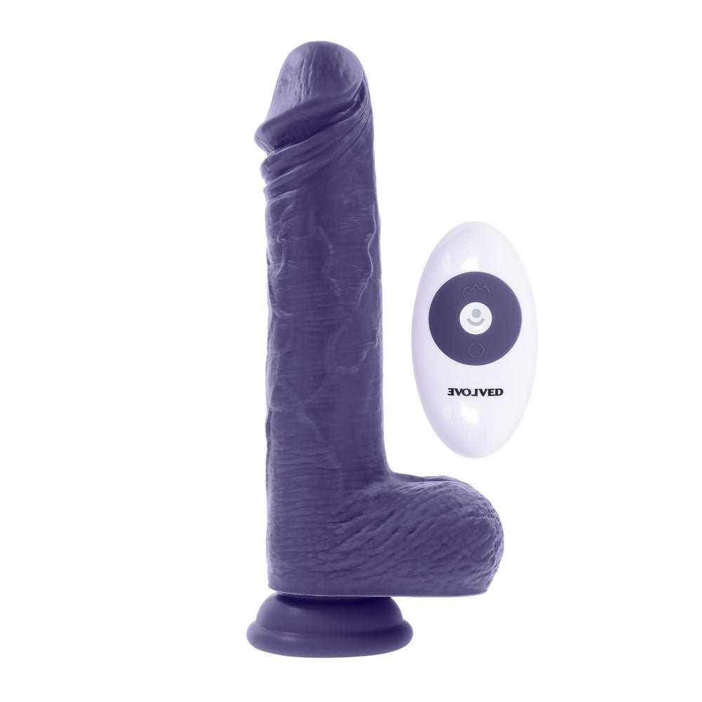 Evolved Pleasure Rider - Thrusting 9 Inch Dong with Remote - Blue
