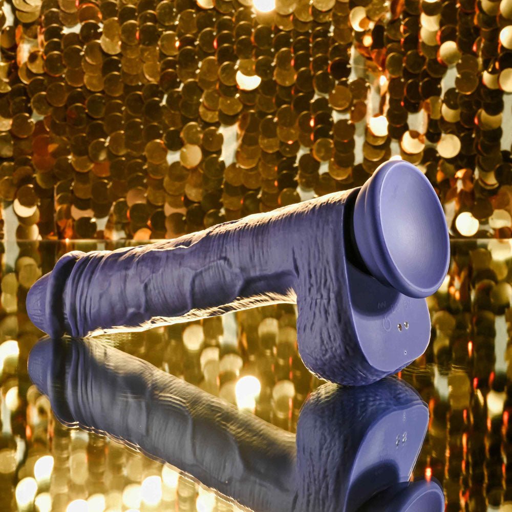 Evolved Pleasure Rider - Thrusting 9 Inch Dong with Remote - Blue