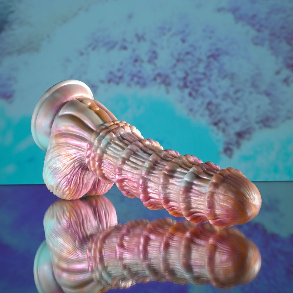Evolved Fantasy Vibrating Dildo with Remote - Multicoloured
