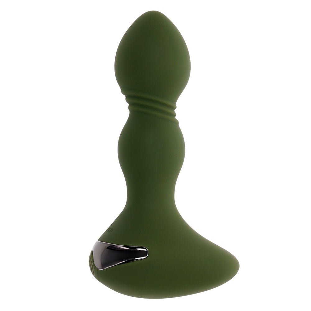 Evolved Lieutenant Vibrating Butt Plug - Green