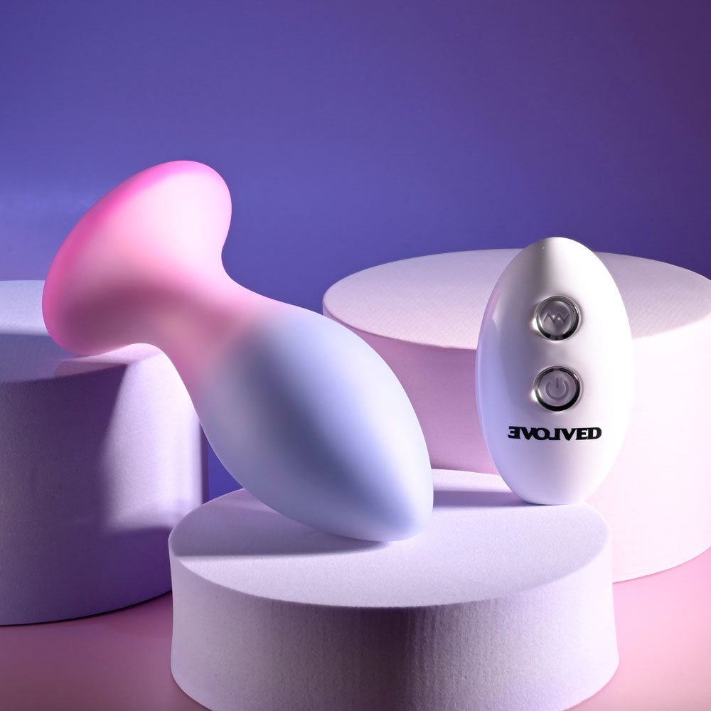 Evolved Paradise Plug - Vibrating Butt Plug with Remote Control - Pink/Purple
