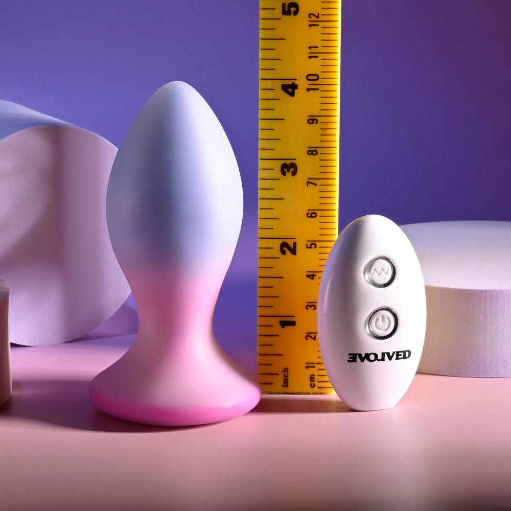 Evolved Paradise Plug - Vibrating Butt Plug with Remote Control - Pink/Purple
