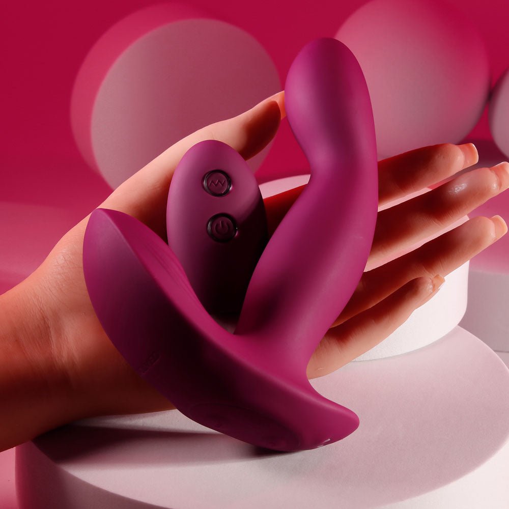 Evolved Come On Over - Vibrator with Wireless Remote - Burgundy
