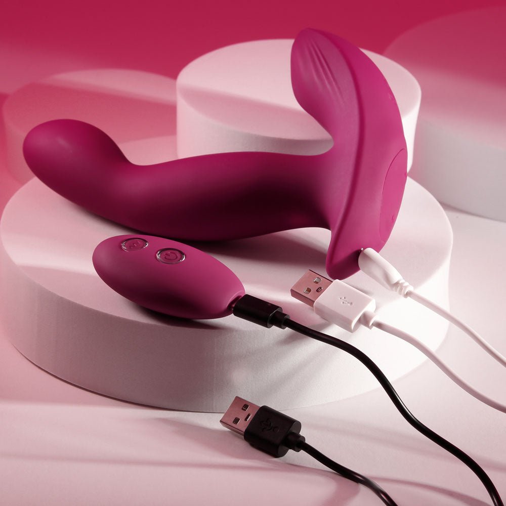 Evolved Come On Over - Vibrator with Wireless Remote - Burgundy