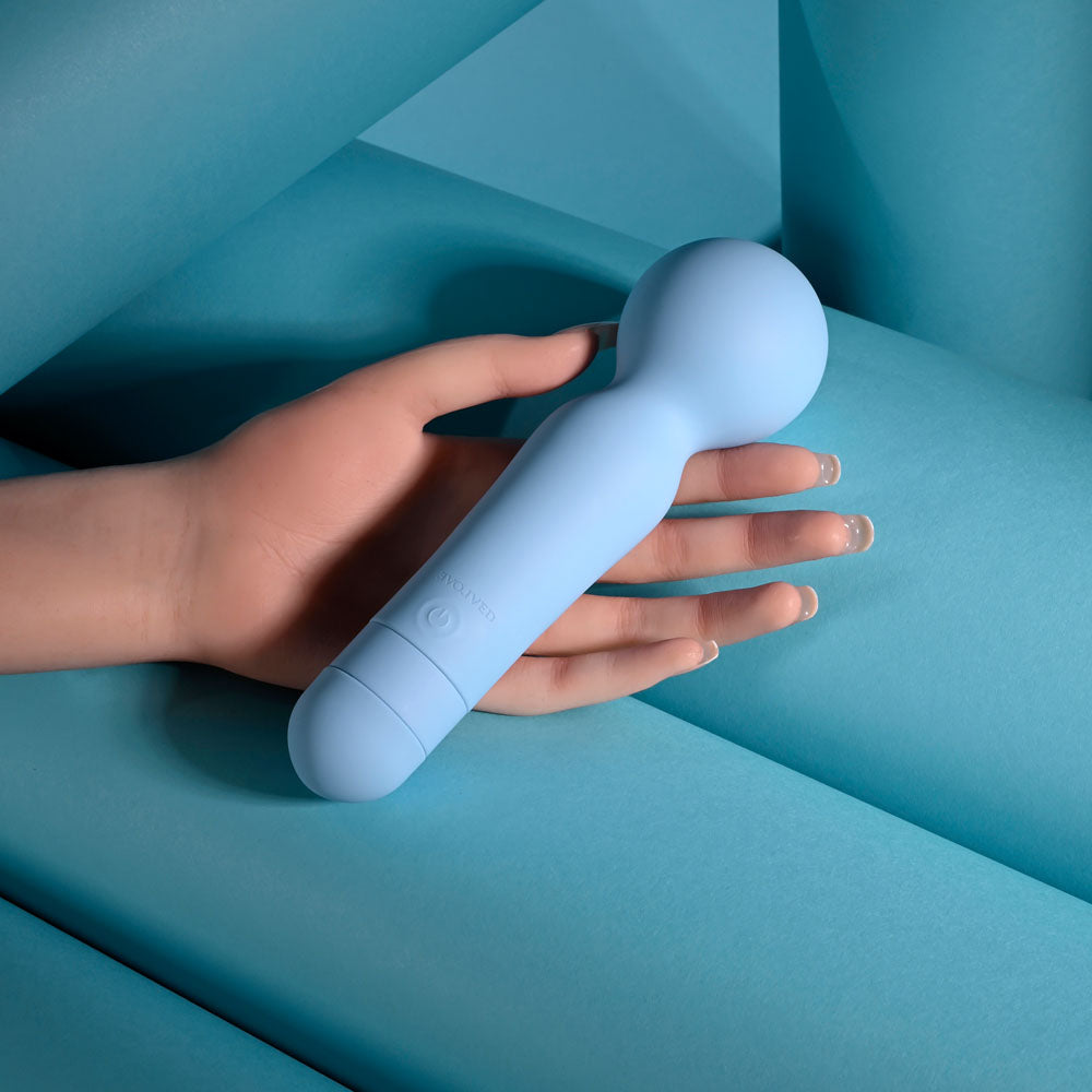 Evolved Iris Massage Wand Vibrator - Blue