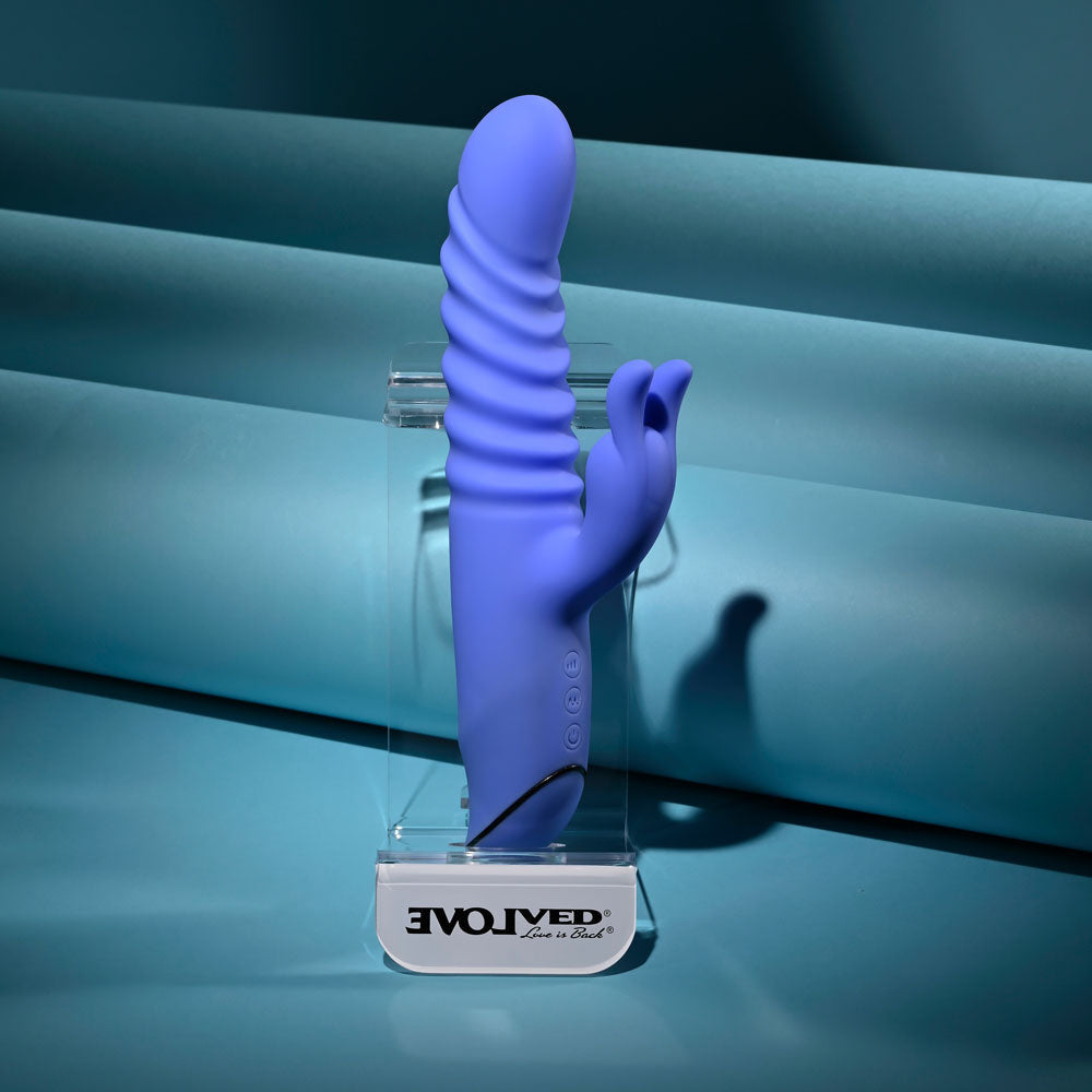 Evolved Knock Knock - Purple Rabbit Vibrator with Flicking Head