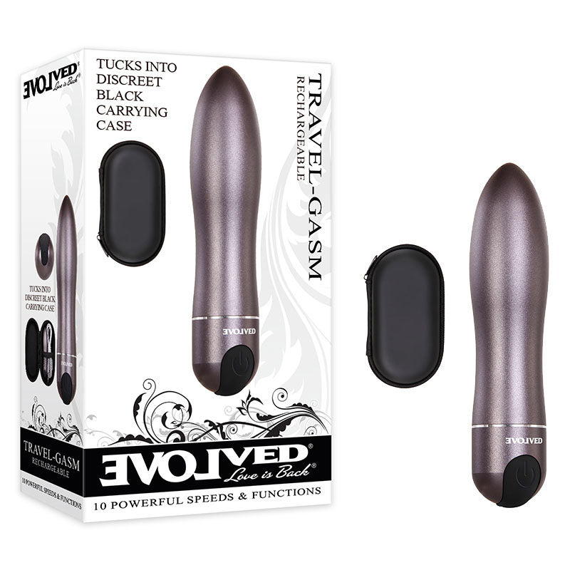 Evolved Travel-Gasm Gray Bullet with Travel Case