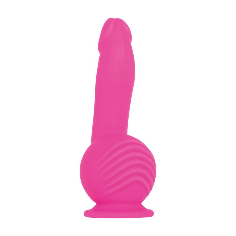 Evolved Ballistic - Pink -Vibrating Dong with Balls Motor & Remote