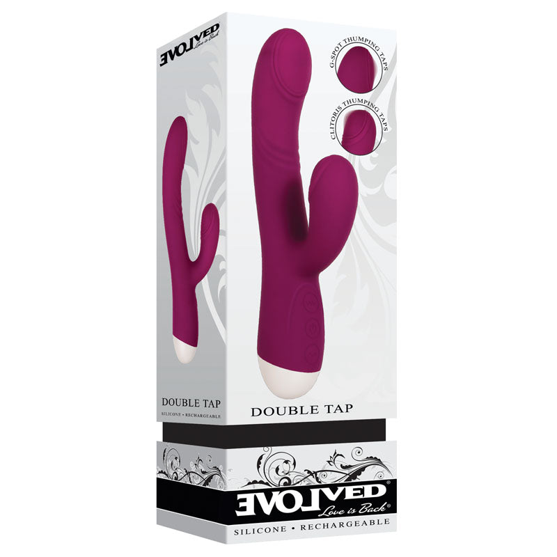 Evolved Double Tap Rabbit Vibe - Burgundy