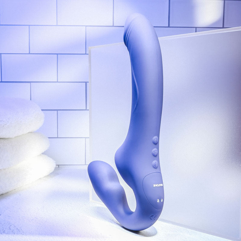 Evolved 2 Become 1 - Strapless Strap-On with Remote Control- Purple