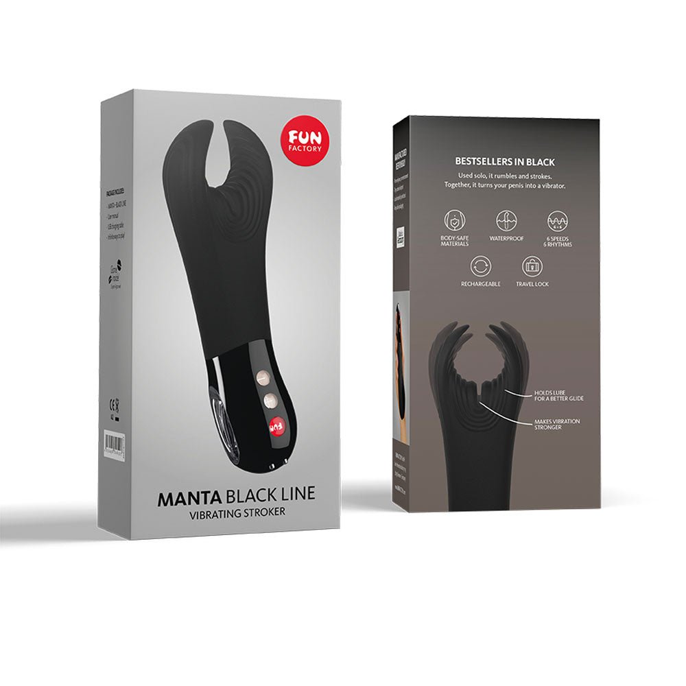 Fun Factory Manta Vibrating Stroker - Black