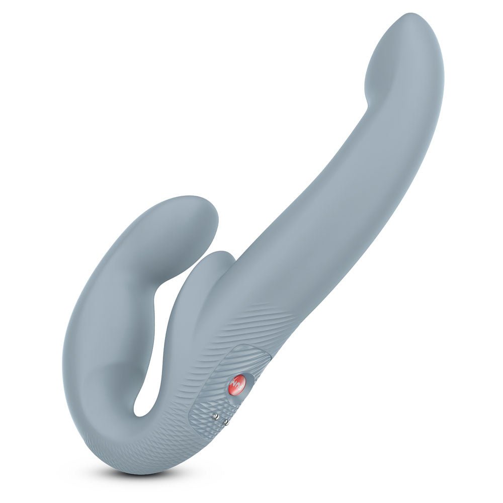 Fun Factory Share Vibe Pro Vibrating Strapless Strap-On - Cool Grey