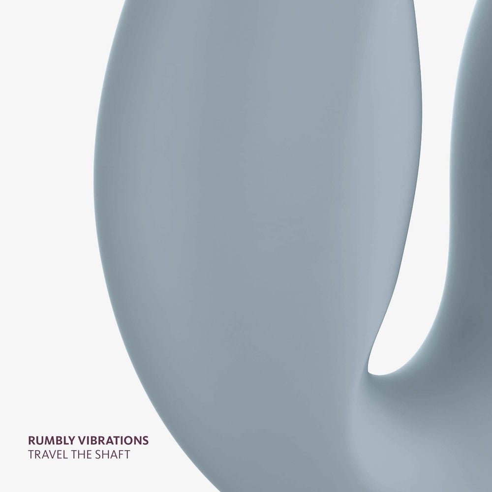 Fun Factory Share Vibe Pro Vibrating Strapless Strap-On - Cool Grey