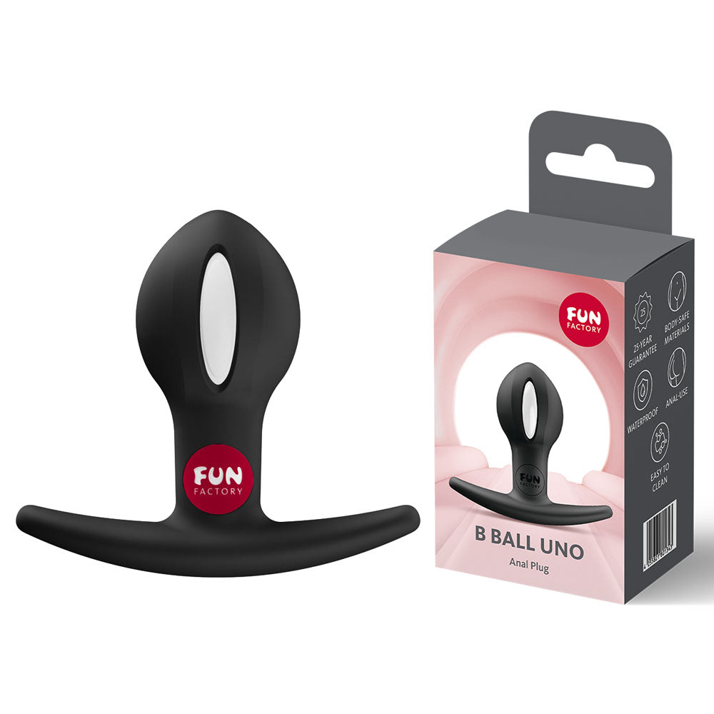 Fun Factory B Balls Uno Weighted Vibrating Anal Plug - Black