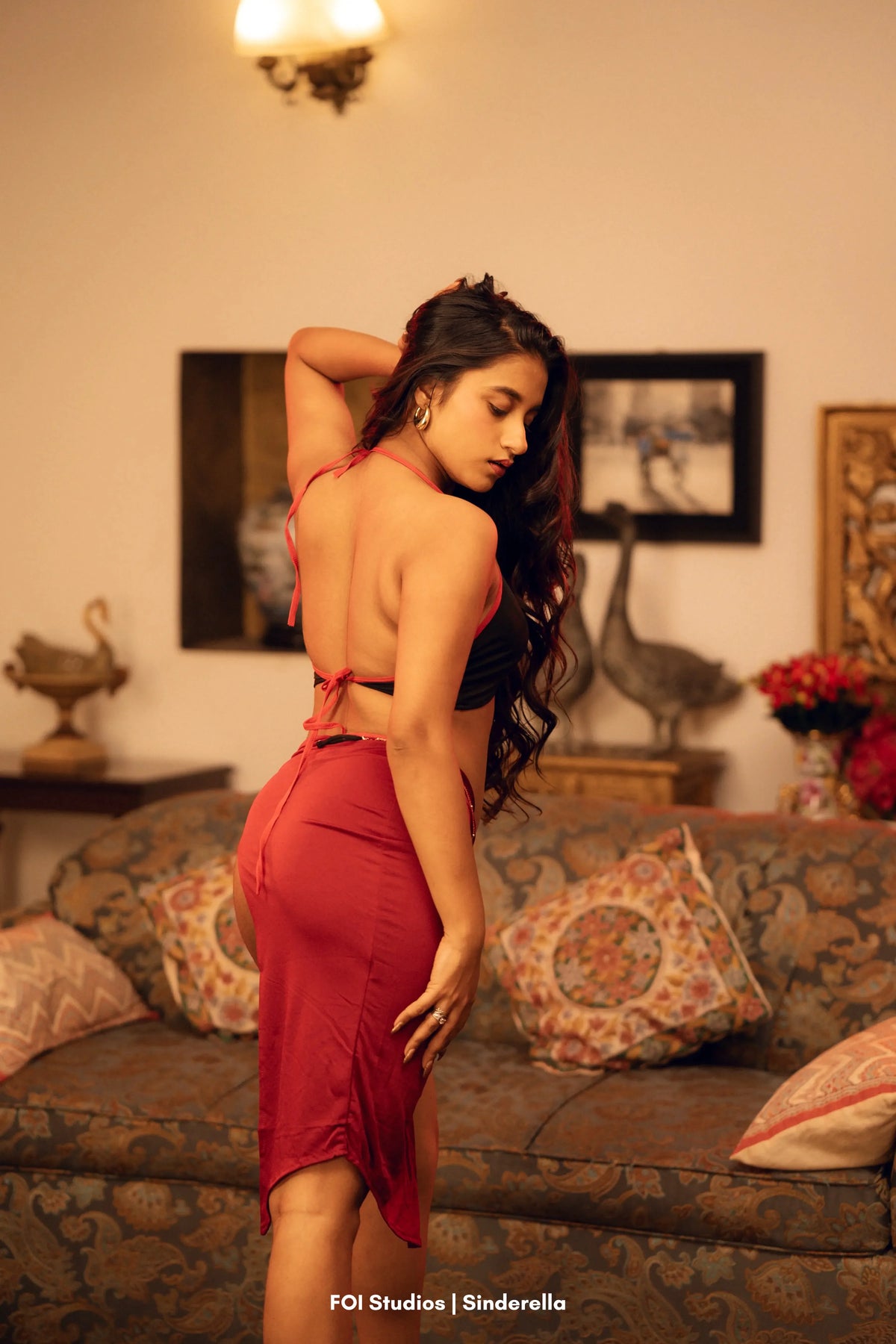 Make Tonight Burn Brighter – 4 Piece Set with Panty, Waist Chain & Skirt