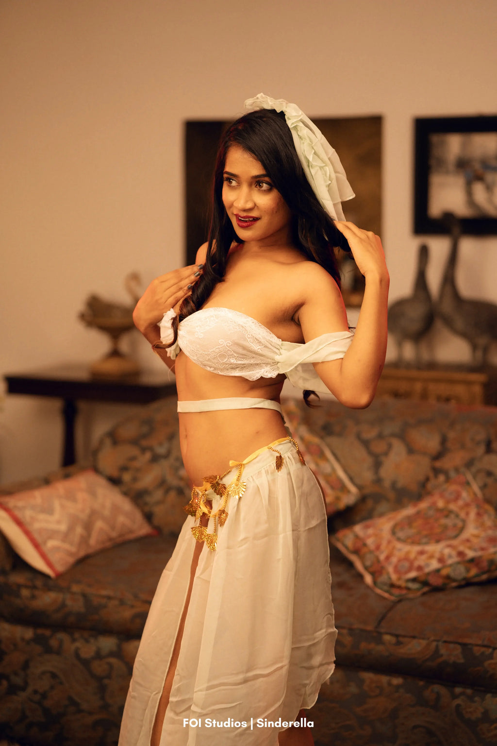 Be His Arabian Princess Tonight – 4 Piece Set with Panty, Skirt & Veil