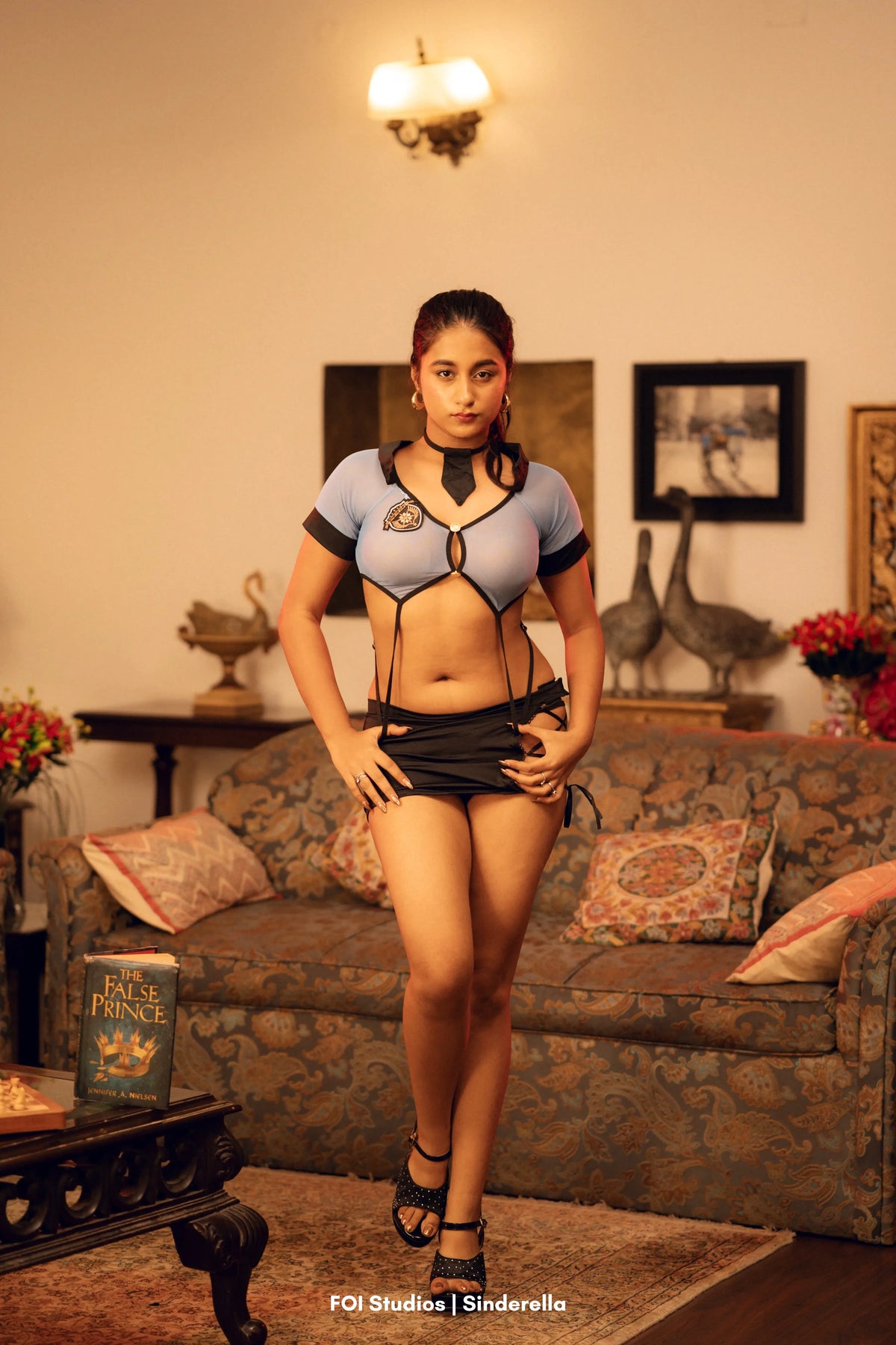 Be The Officer In Charge Tonight – 4 Piece Set with Skirt & Choker