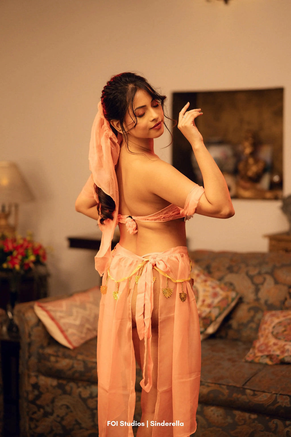 Be His Arabian Princess Tonight – 4 Piece Set with Panty, Skirt & Veil