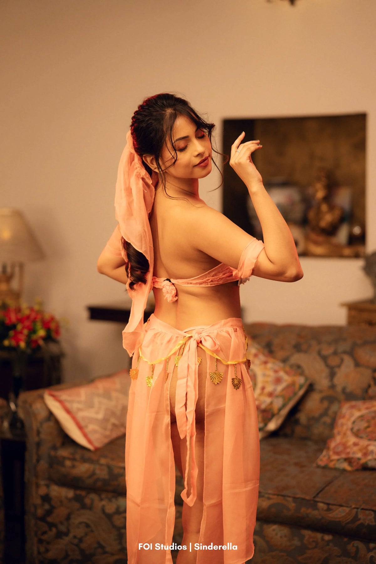Be His Arabian Princess Tonight – 4 Piece Set with Panty, Skirt & Veil