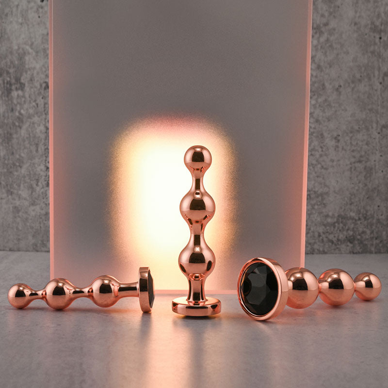 Gender X Gold Digger Set - Rose Gold Butt Plugs - Set of 3 Sizes